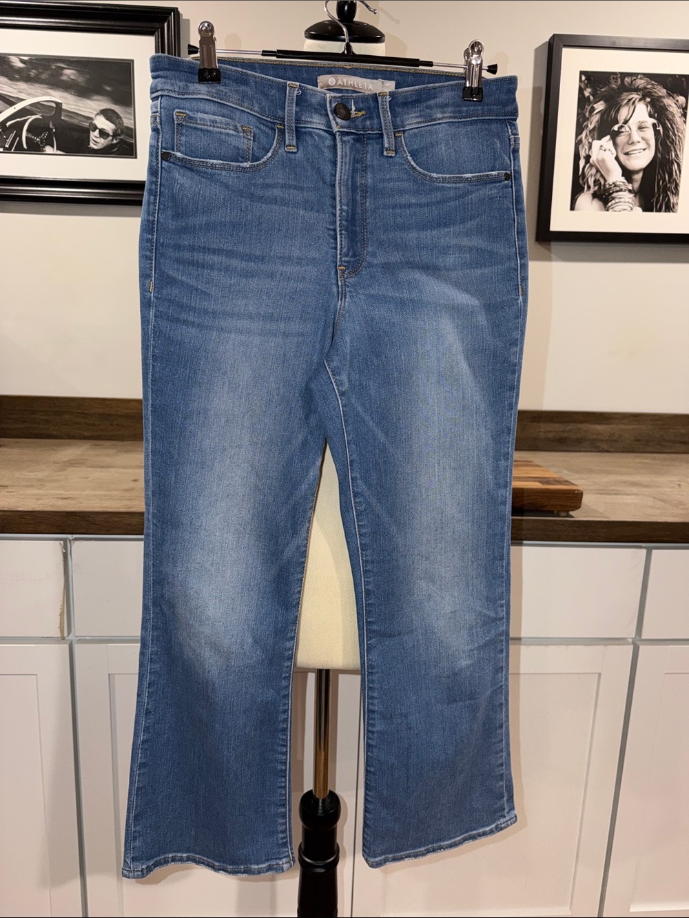 Athleta Medium Blue Jeans straight leg size 4P